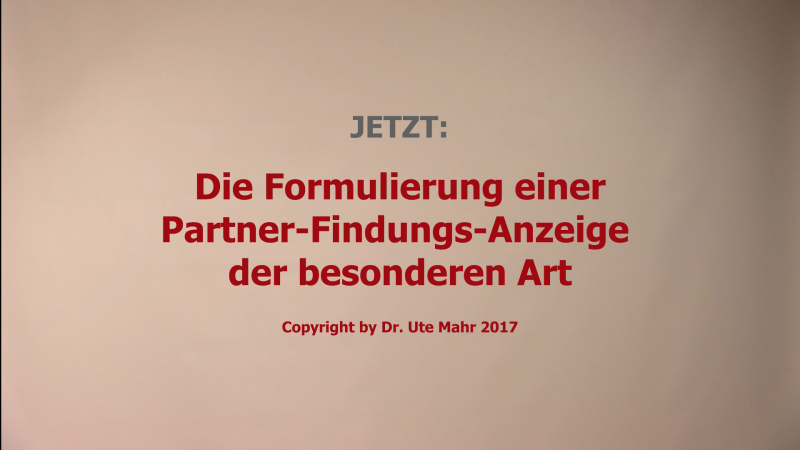 Partner-Findungs-Anzeige optimiert